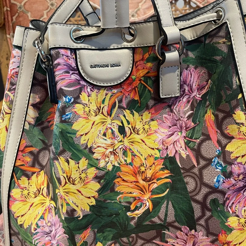 Gattinoni Roma Italy Floral Tote Bag - Picture 2 of 9